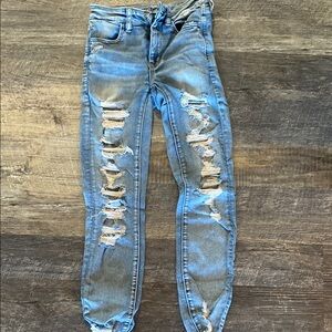 Distressed Light Blue Women's Jeans